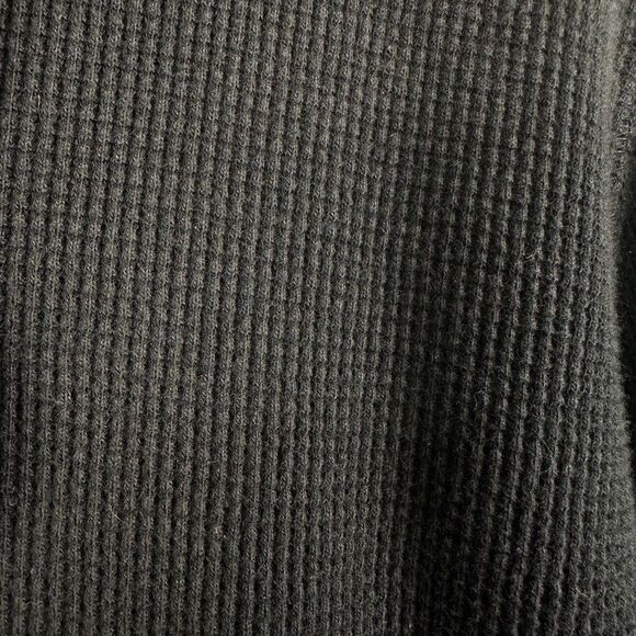 Vince Mens Full Zip Hoodie Sweatshirt Size Large Navy Blue Lined Cotton Waffle - Picture 3 of 5